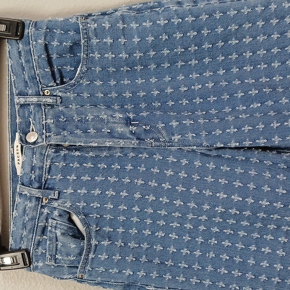 Nwot PacSun Medium Blue Distressed Dad Jeans Size 24 - Picture 6 of 13